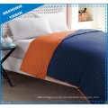 Orange Indigo Colorblock-Polyester-Bettwäsche-Set